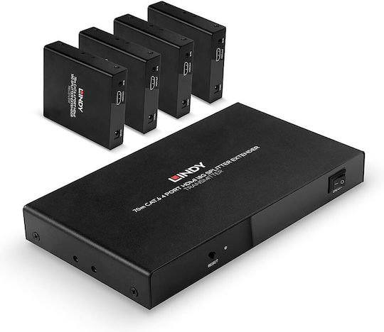 Lindy 4 Port Cat.6 HDMI 4K60 Extender HDMI Splitter 38262