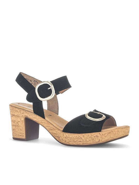 Wildleder Damen Sandalen in Schwarz Farbe