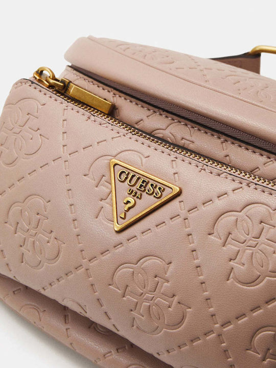 Guess Power Play Din piele Geantă de damă Crossbody Burgundy