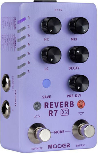 Mooer R7 X2 Pedale Wirkung Nachhall E-Gitarre