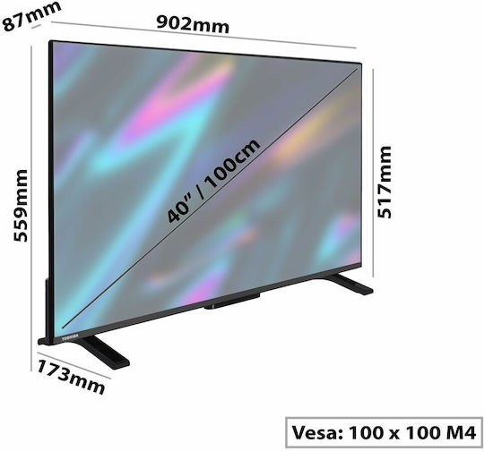 Toshiba Smart Television 40" Full HD LED 40LV2E63DG HDR (2023)