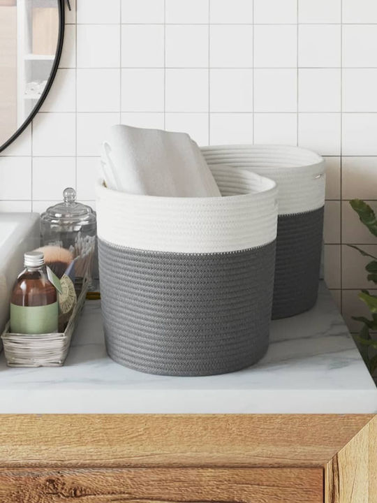 vidaXL Aufbewahrungskorb Stoff Gray 28x28x28cm 2Stück