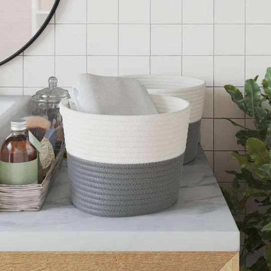 vidaXL Καλάθι Αποθήκευσης Υφασμάτινο Γκρι 24x24x18cm 2τμχ vidaXL Καλάθι Αποθήκευσης Υφασμάτινο Γκρι 24x24x18cm 2τμχ