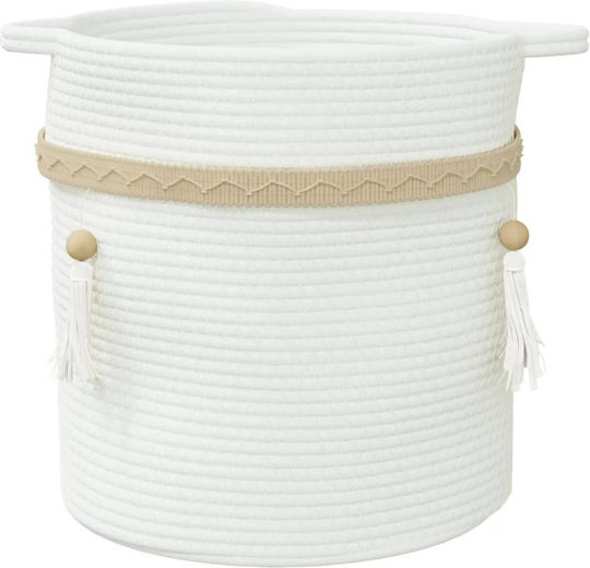 vidaXL Storage Basket Fabric White 38x38x36cm 1pcs