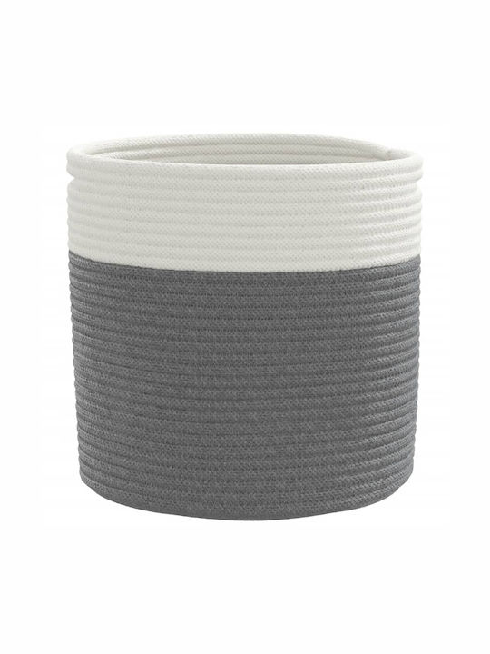 vidaXL Καλάθι Αποθήκευσης Υφασμάτινο Γκρι 28x28x28cm 2τμχ