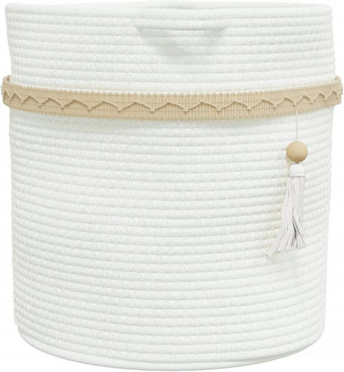 vidaXL Storage Basket Fabric White 38x38x36cm 1pcs