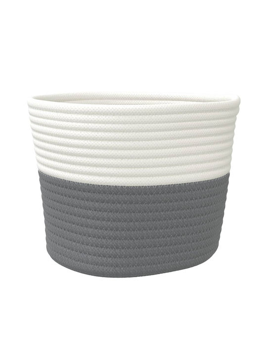 vidaXL Καλάθι Αποθήκευσης Υφασμάτινο Γκρι 24x24x18cm 2τμχ