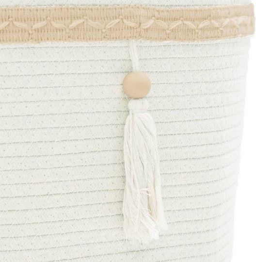 vidaXL Storage Basket Fabric White 38x38x36cm 1pcs