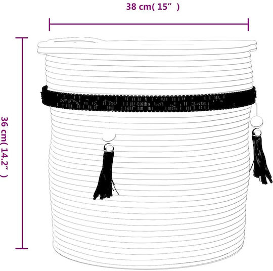 vidaXL Storage Basket Fabric White 38x38x36cm 1pcs