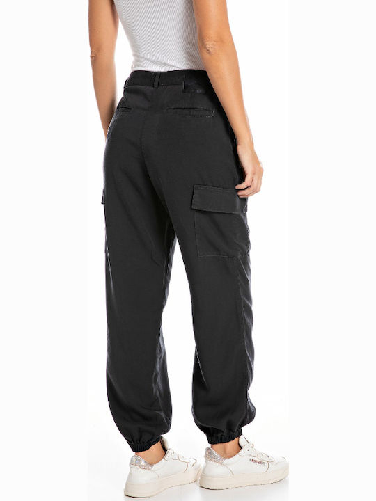 Damen Stoff Hose Black