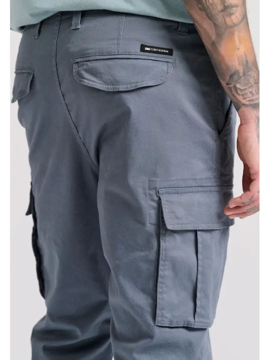 Trousers Cargo Elastic in Regular Fit Stormy Blue