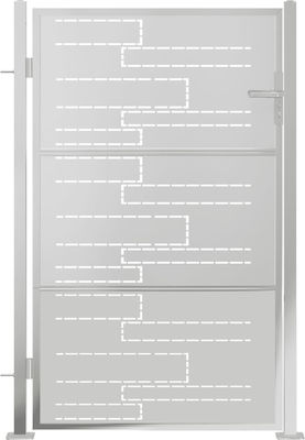 vidaXL Poartă de Gard în Culoarea Argint 1.5x1.0m