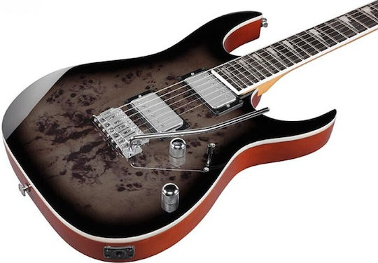 Ibanez GRG220PA1-BKB Elektrische Gitarre Stratocaster mit HH Tonabnehmerkonfiguration Transparent Brown Black