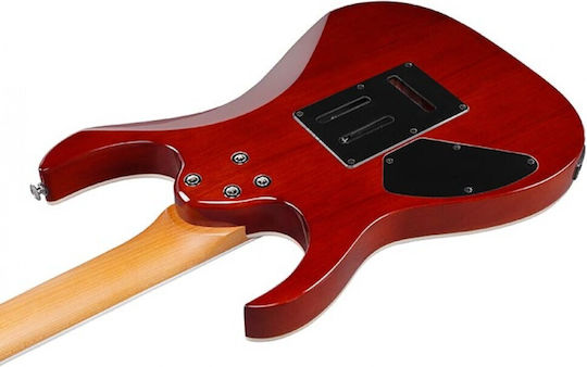 Ibanez GRG220PA1-BKB Elektrische Gitarre Stratocaster mit HH Tonabnehmerkonfiguration Transparent Brown Black