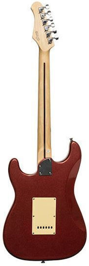 Stagg SES-30 Electric Guitar Stratocaster with SSS Pickup Configuration Candy Apple Red