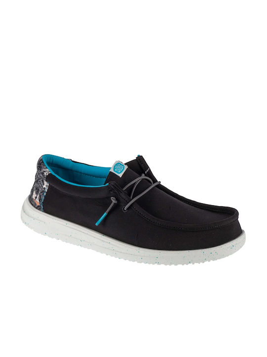 Hey Dude Wally H2o Tropical Mocasini barbati in Negru Culori