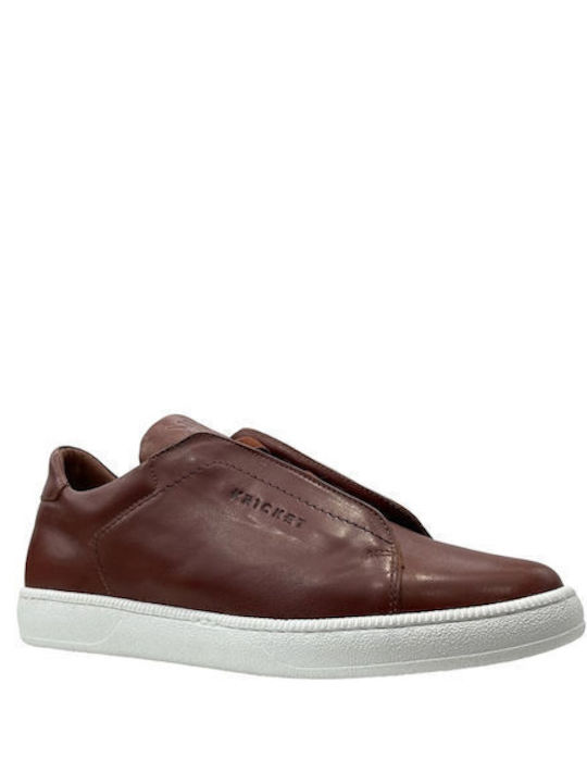 Kricket Men's Leather Casual Shoes Tabac Brown