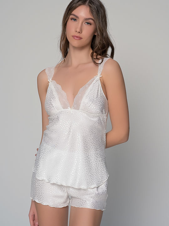 Milena by Paris Vară Satin Nunta Babydoll Ivory Coast