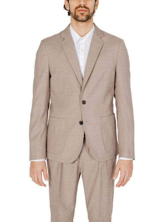 Antony Morato Men's Summer Suit Jacket Beige