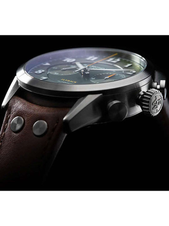 Raymond Weil Freelancer Ανδρικό Ρολόι 42mm Χρονογράφος Αυτόματο με Καφέ Δερμάτινο Λουράκι