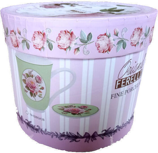 Oriana Ferelli Cană din Porțelan cu Capac Multicoloră 300ml Oriana Ferelli Cană din Porțelan cu Capac Multicoloră 300ml
