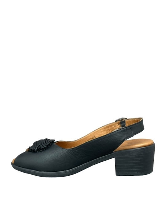Pumps mit Riemchen Schwarz