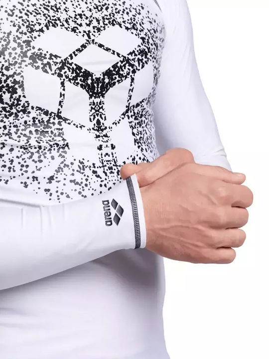 Arena Rash Vest Ανδρική Μακρυμάνικη Αντηλιακή Μπλούζα Λευκή