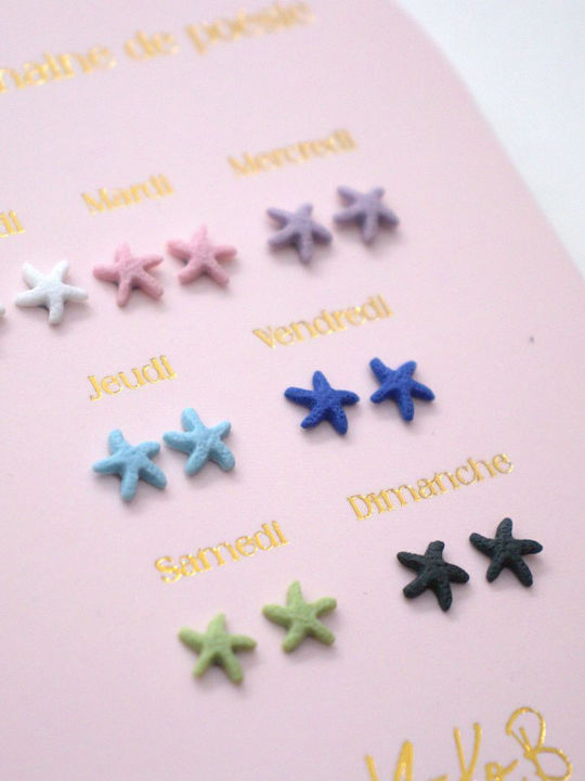Yuko.b Καρτέλα 7 Ζευγάρια Σκουλαρίκια A Week Poetry Starfish