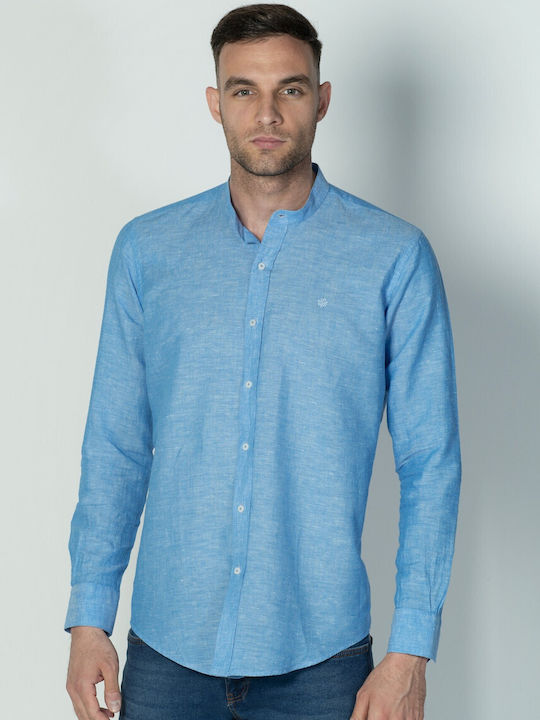 Dors Men's Shirt Long Sleeve Cotton Blue