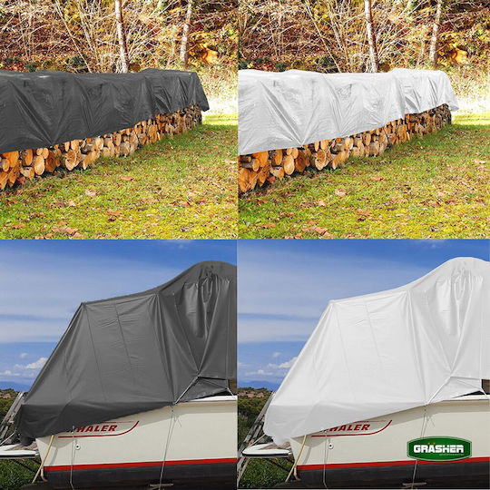 Grasher Waterproof Tarpaulin 190gr/m² 12x6m. Heavy Duty White