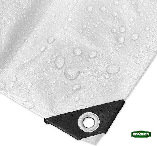 Grasher Αδιάβροχος Μουσαμάς 190gr/m² 10x5μ. Βαρέως Τύπου Λευκός