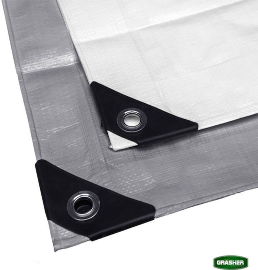 Grasher Αδιάβροχος Μουσαμάς 190gr/m² 10x5μ. Βαρέως Τύπου Λευκός