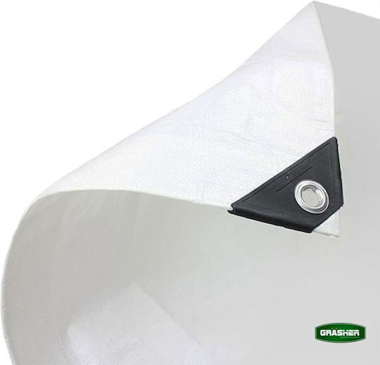 Grasher Αδιάβροχος Μουσαμάς 190gr/m² 10x5μ. Βαρέως Τύπου Λευκός