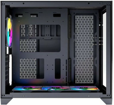 Forgeon Tiberium Gaming Midi-Turm Computergehäuse mit RGB-Beleuchtung Schwarz