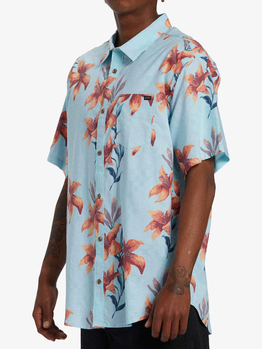Sundays Short-sleeved Cotton Shirt Floral Splash