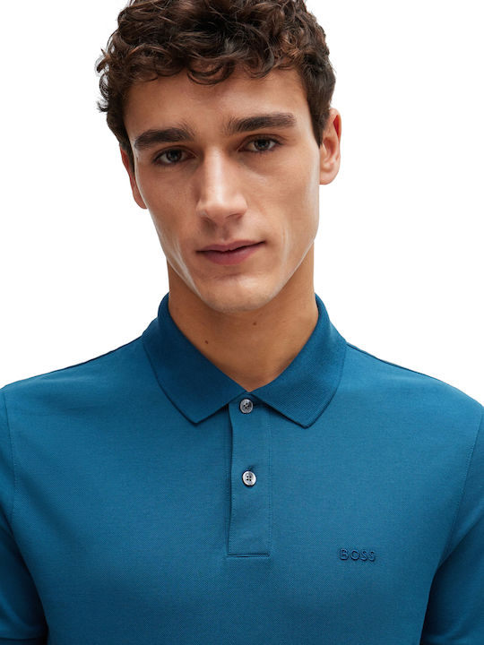 Hugo Boss Pallas Polo Μπλούζα Κοντομάνικη Blue