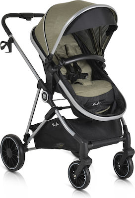 Moni Kali Verstellbar 2 in 1 Baby Kinderwagen Geeignet für Neugeborene Olive Green