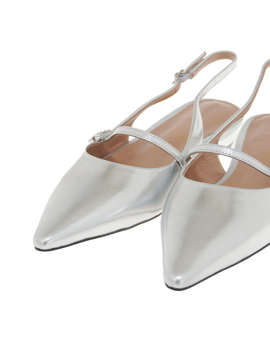 Politis Shoes Damen Ballerinas Slingback Silber
