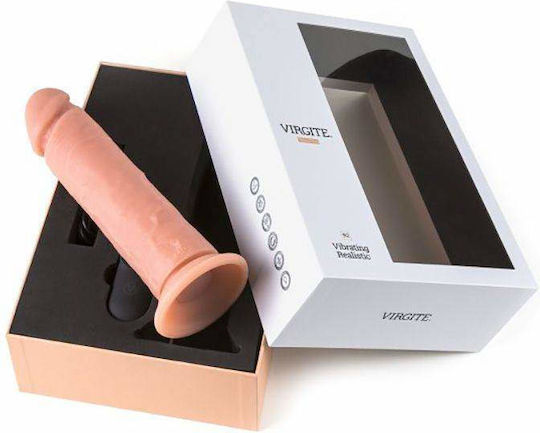 Ασύρματος Ρεαλιστικός Δονητής Σιλικόνης R2 Remote Controlled Realistic Silicone Vibrator Suction Cup 21 Cm Φυσικό