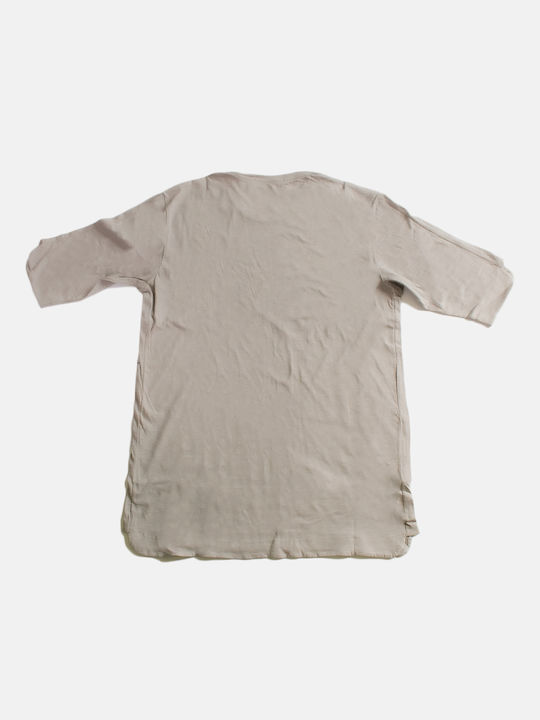 Nineteen t-shirt simple sleeve three quarters - beige