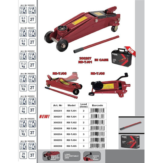 Raider Hydraulic Jack with Lifting Capacity up to 50cm