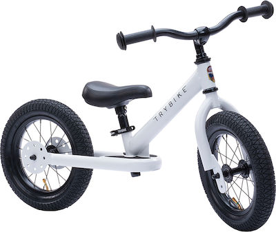 Trybike Kids Balance Bike Vintage White