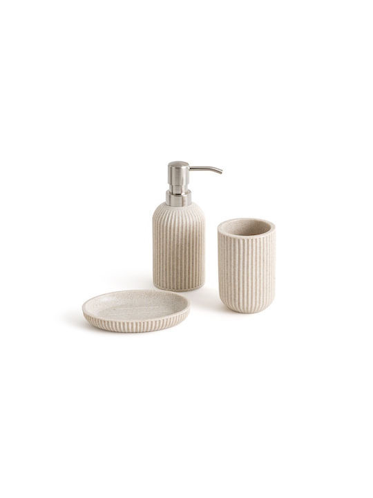 La Redoute Interieurs Set Accesorii Baie Plastic Bej 3buc