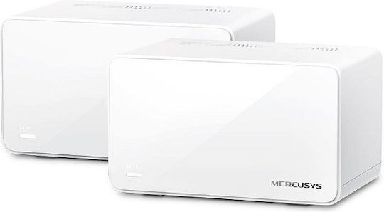 Mercusys Halo H90X Rețea WiFi Mesh Punct de acces Wi-Fi 6 Banda Duală (2.4 și 5GHz) în Kit dublu