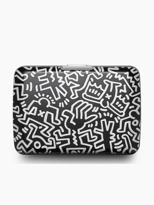 Aluminium-Kartenschutz-Geldbörse Ogon Stockholm V2 Keith Haring Weiß Ogon