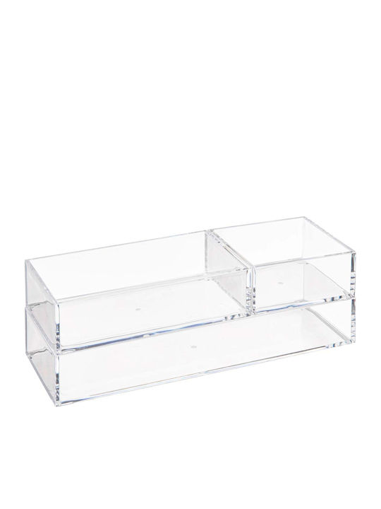 5Five Cosmetics Storage & Organization Base with Dividers Transparent 3 Pieces 25.6x9.5x4.6cm