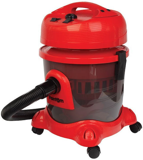 Fantom Pro Pro H2O 1500 Σκούπα Υγρών / Στερεών 1400W με Πλαστικό Κάδο 9lt