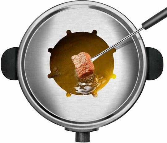 Taurus Electric Stainless Steel Fondue Pot Black 15.9x24.1cm