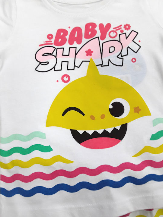 Disney Pijama pentru copii De vară Din bumbac Albă Baby Girl Shark