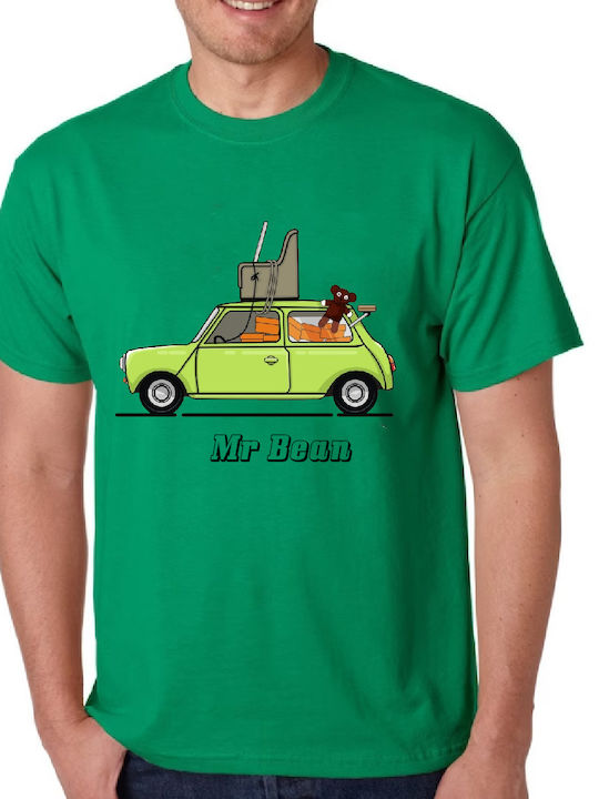 Fruit of the Loom Mr Bean T-shirt Green Cotton